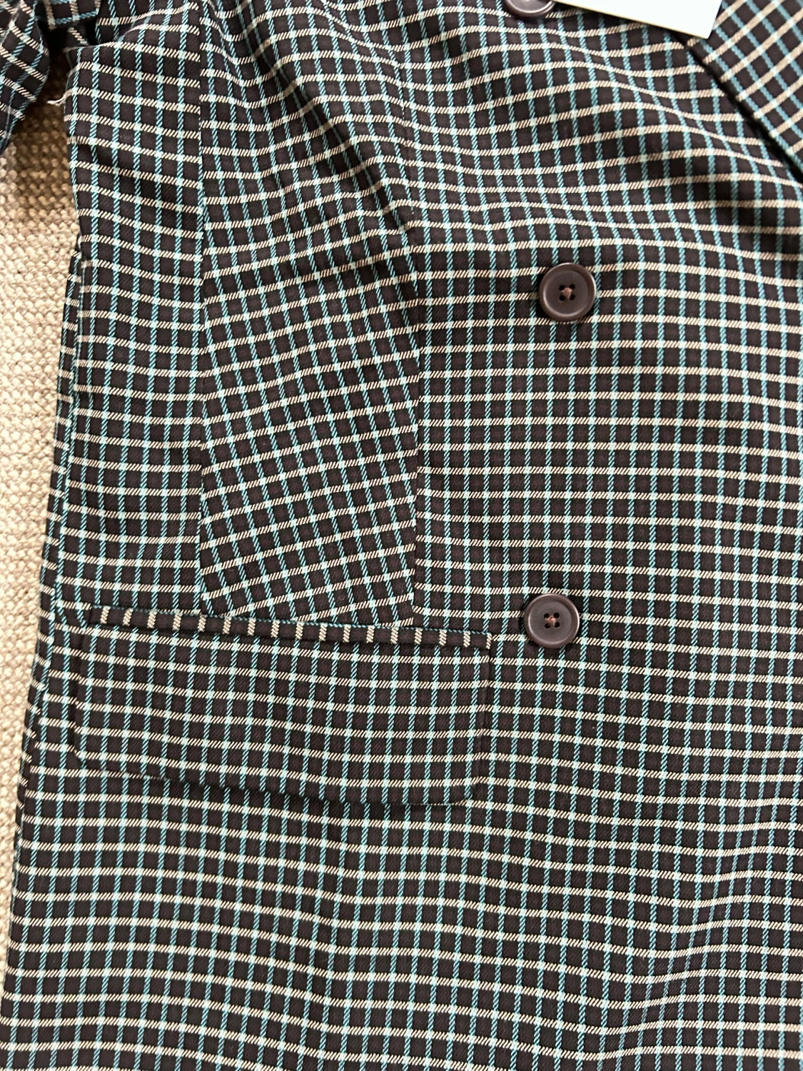 Rutig kavaj från Minus med knappar - 3