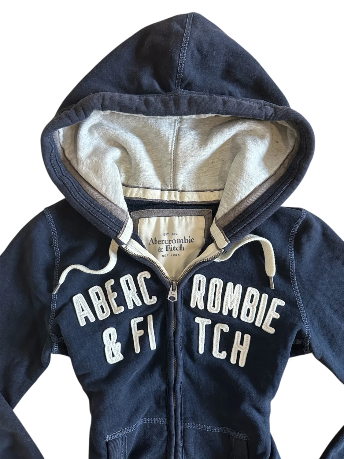 Vintage Abercrombie & Fitch zip up Tröja S - 2