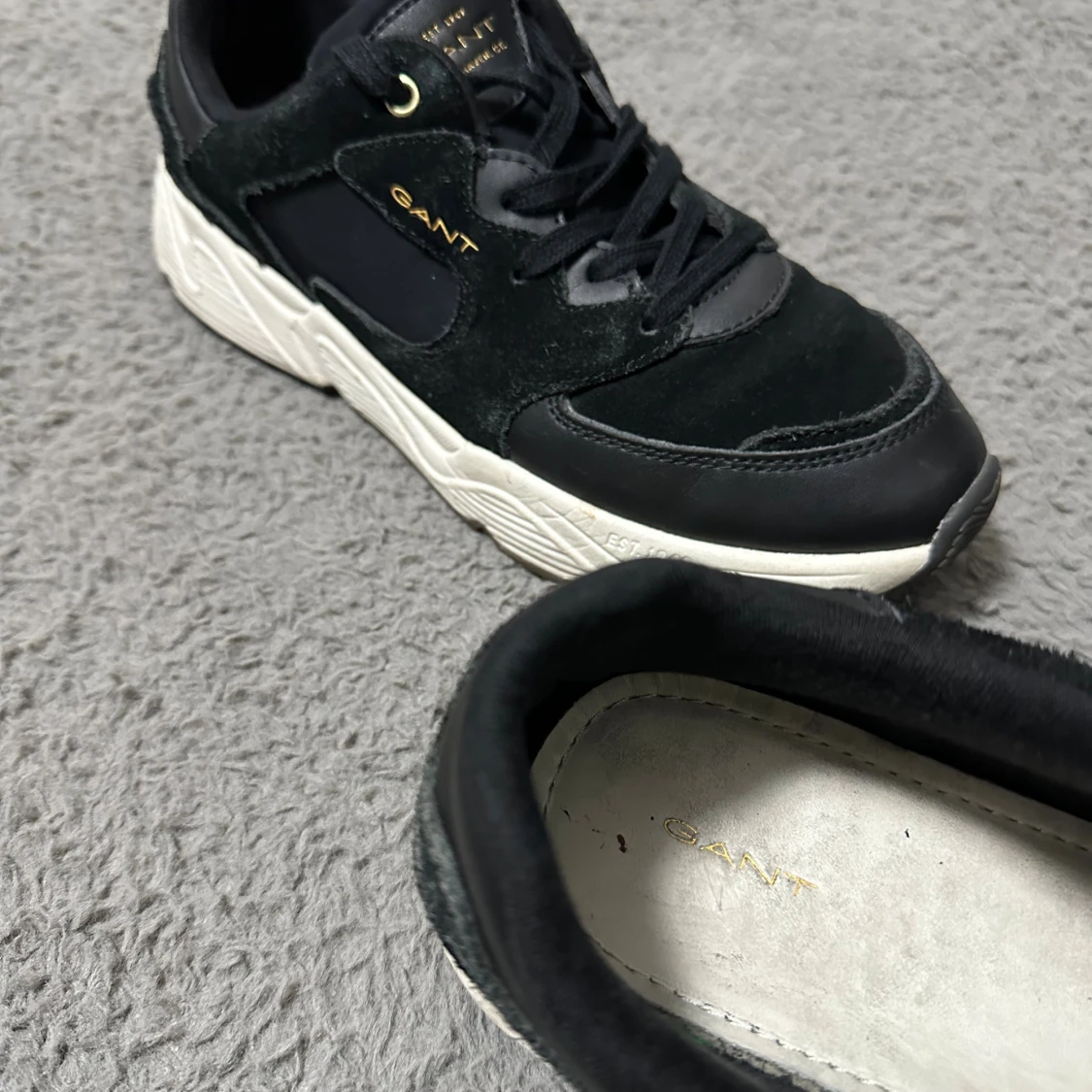 Svarta sneakers Gant i mocka och skinn - 3