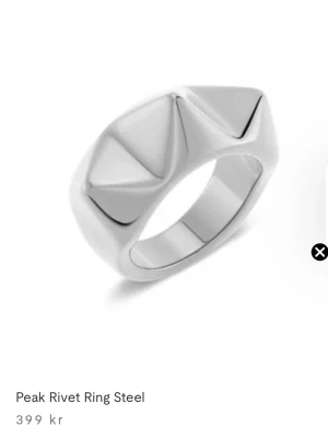 Edblad silver ring  - Snygg och modern ring i blankt stål med coola pyramidformade nitar runt hela ringen. Ringen har en chunky design som verkligen sticker ut och passar perfekt för dig som gillar statement-smycken. Enkel att matcha med andra accessoarer för en edgy look.