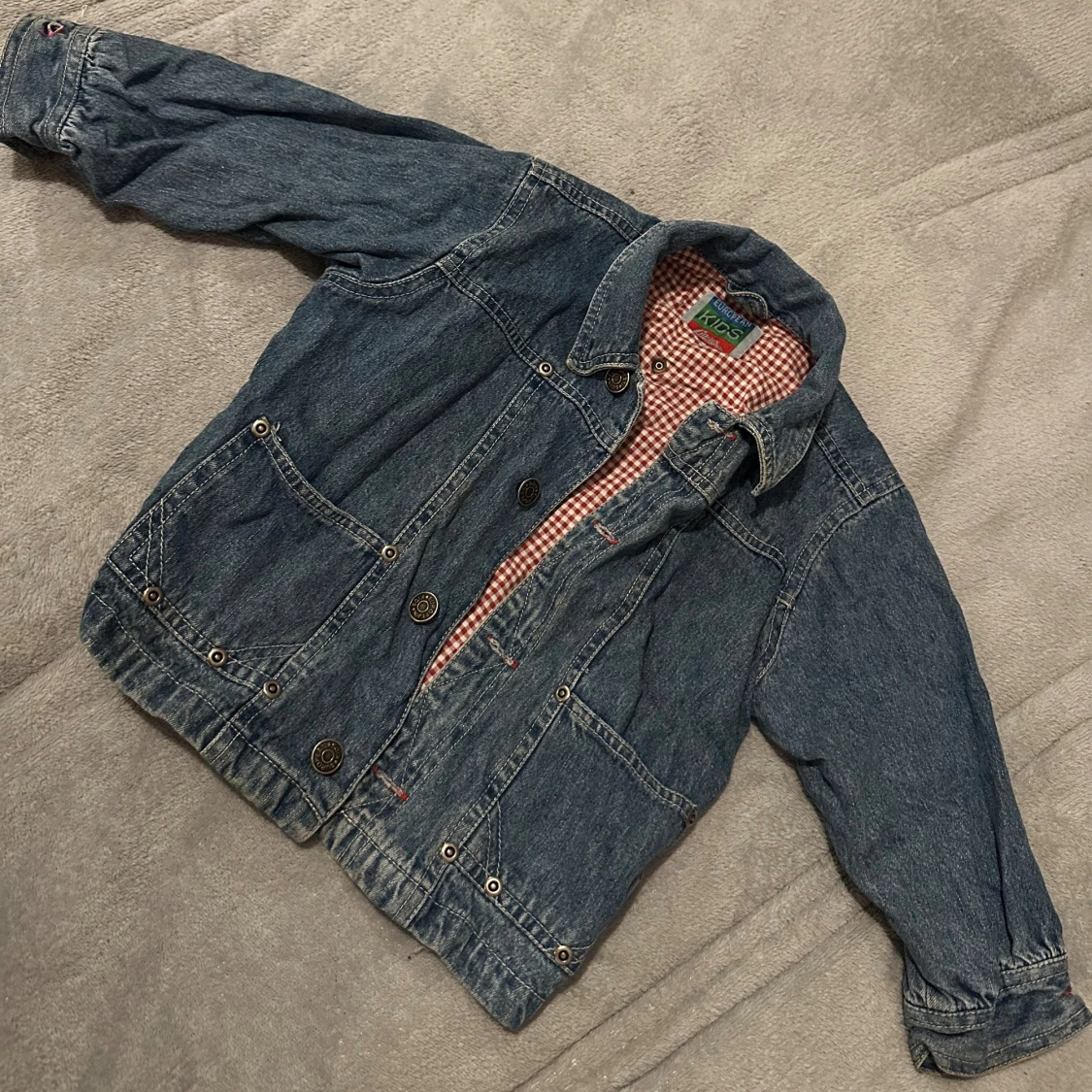 Jeansjacka lite vintage storlek 86