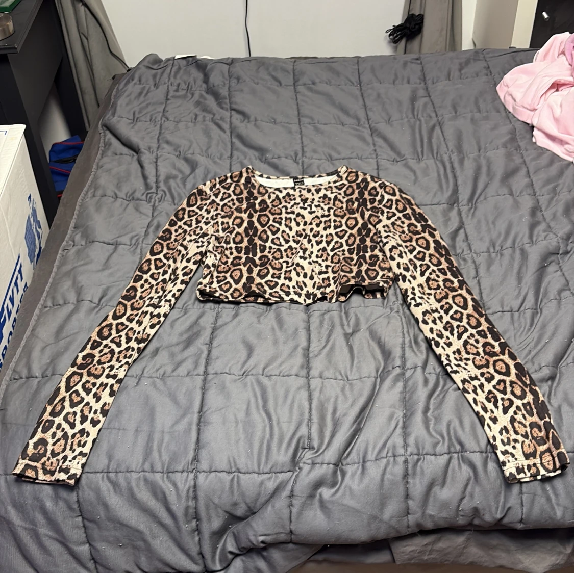 Leopardmönstrad croppad set från SHEIN - 1