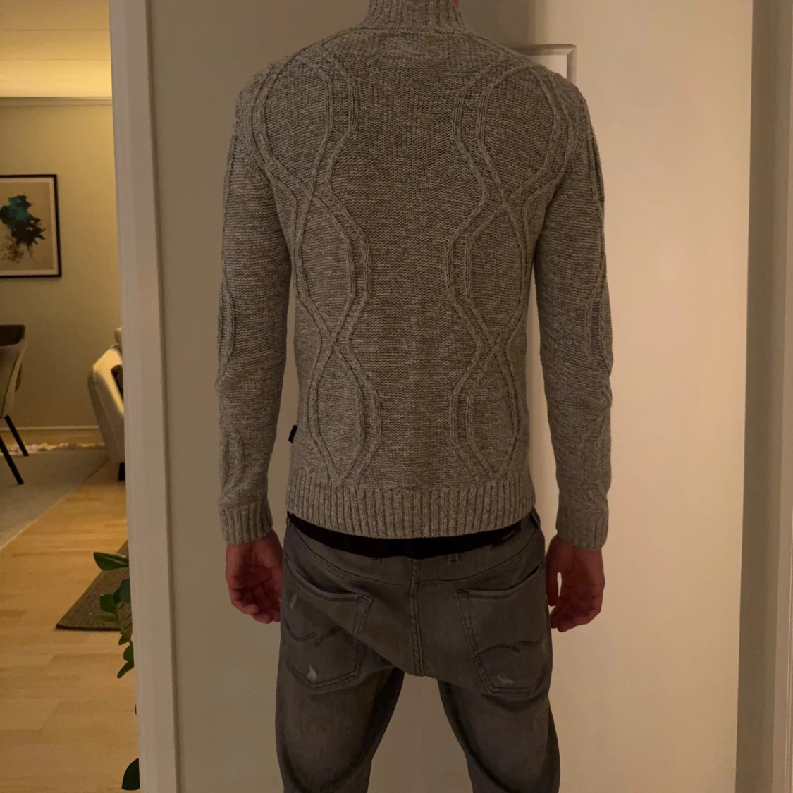 Grå stickad kofta från Soul Jeans - 2