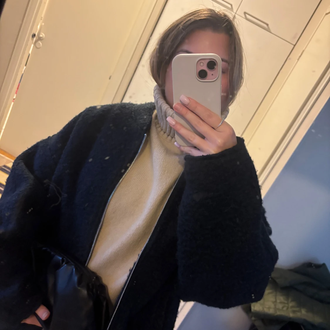 marinblå bomberjacka - 1