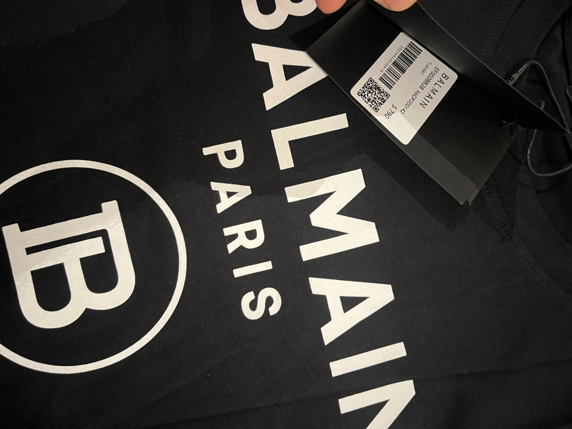 Svart Balmain Paris t-shirt - 1