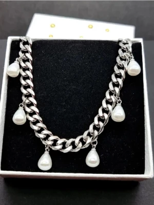 Handgjort halsband  - Kedjetjocklek-8mm .Nickelfri. Högkvalitativ rostfritt stål 316 .