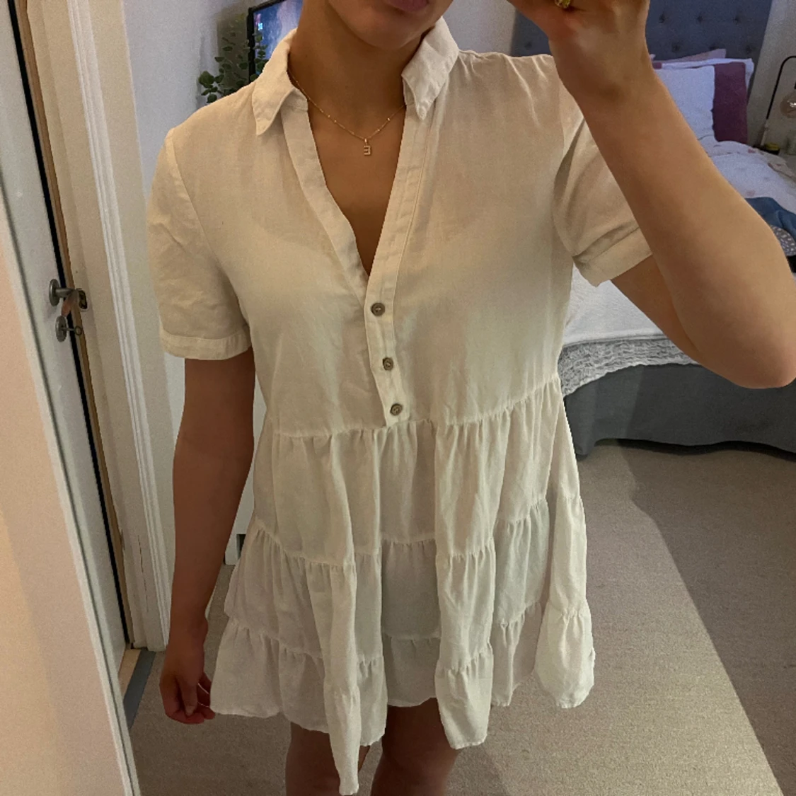 Vit Zara klänning  - 90