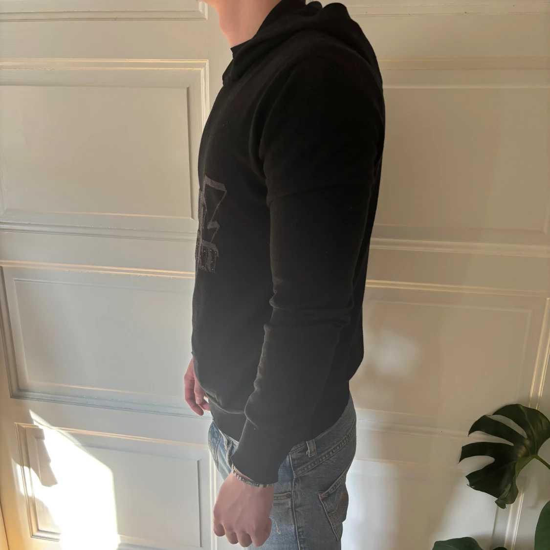 Svart Saint Laurent hoodie med blixt - 1