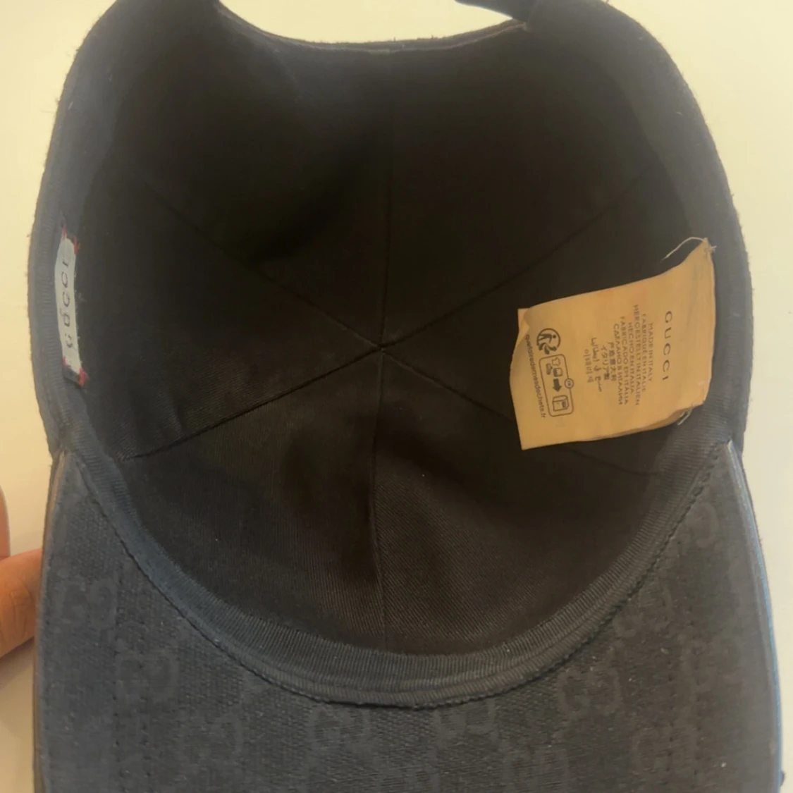 Svart Gucci keps med GG-mönster - 2