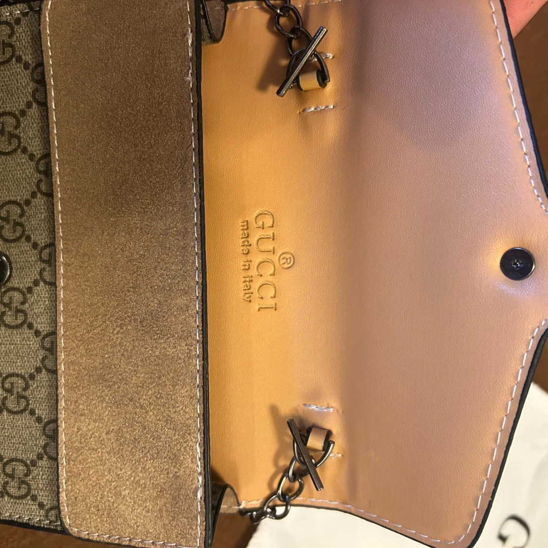 Beige axelväska - 2