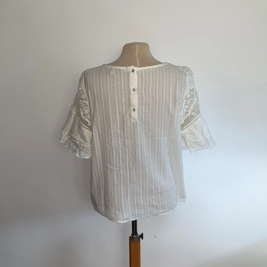 Vit blus med spets från Esprit - 1