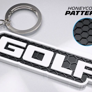 Vw Golf nyckelring  - Denna design är våran bästsäljare och levereras självklart med själva ringen