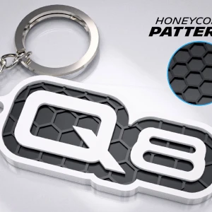 Audi Q8 nyckelring  - Denna design är våran bästsäljare och levereras självklart med själva ringen