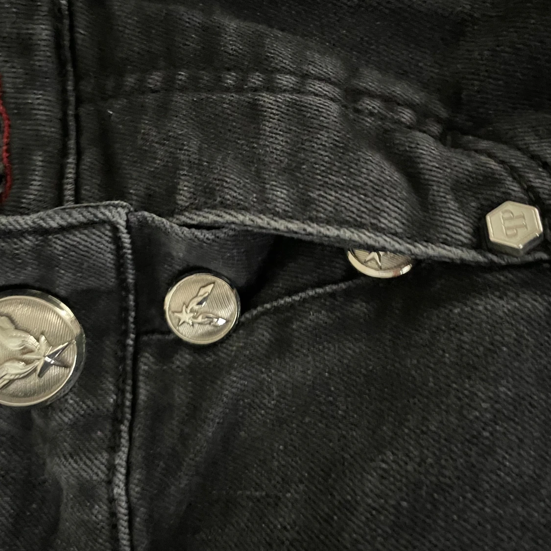 Philipp Plein svarta jeans med drakmotiv - 1