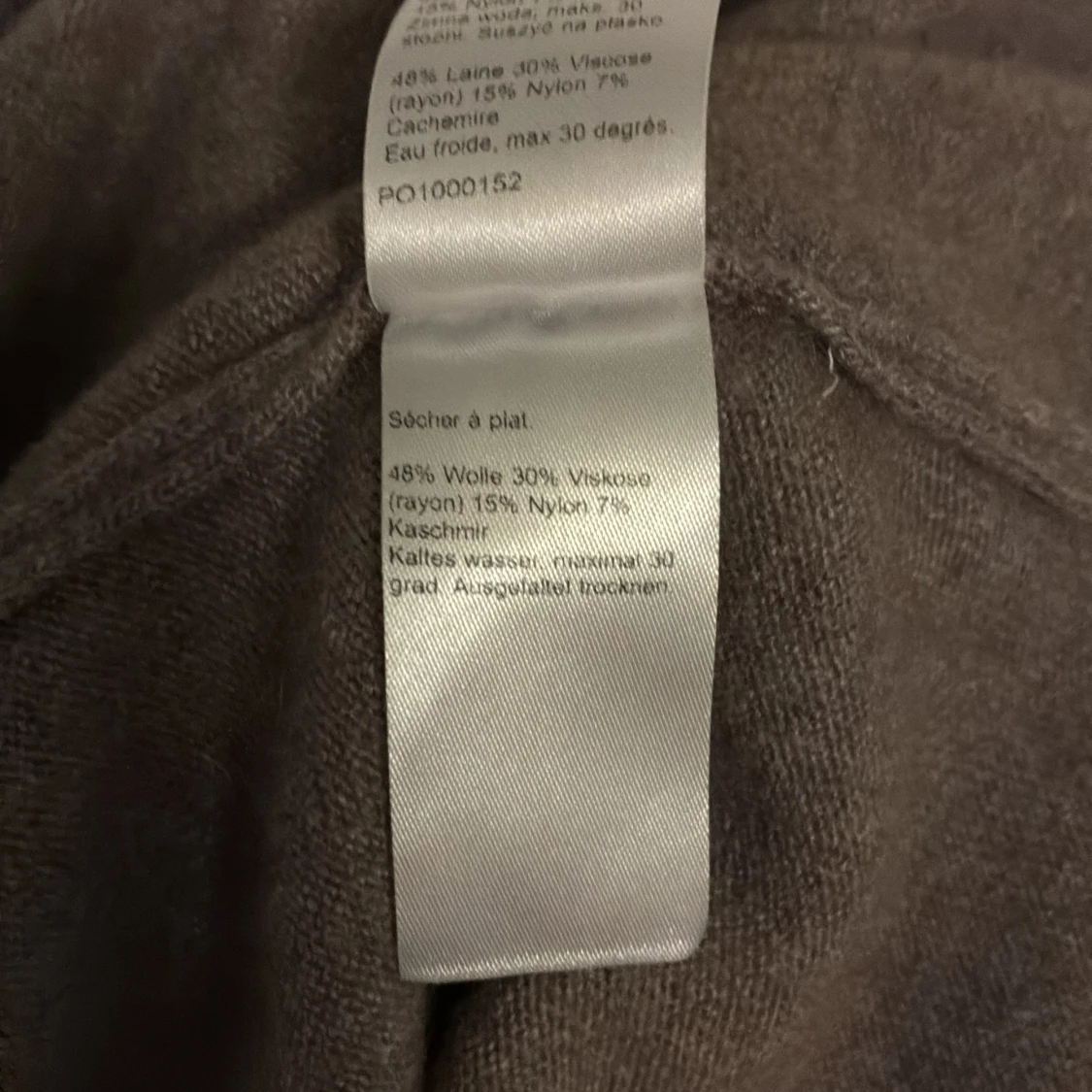 Brun kashmir halvzip-tröja från Oscar Jacobson - 1