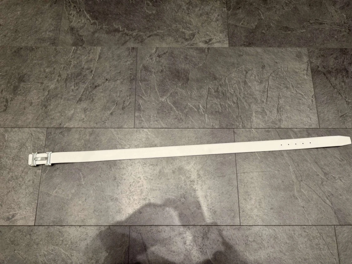 H-ermes vit och svart skärp med H-spänne - 2