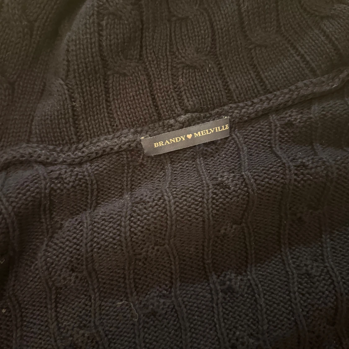 Brandy kabelstickad hoodie med zip - 3