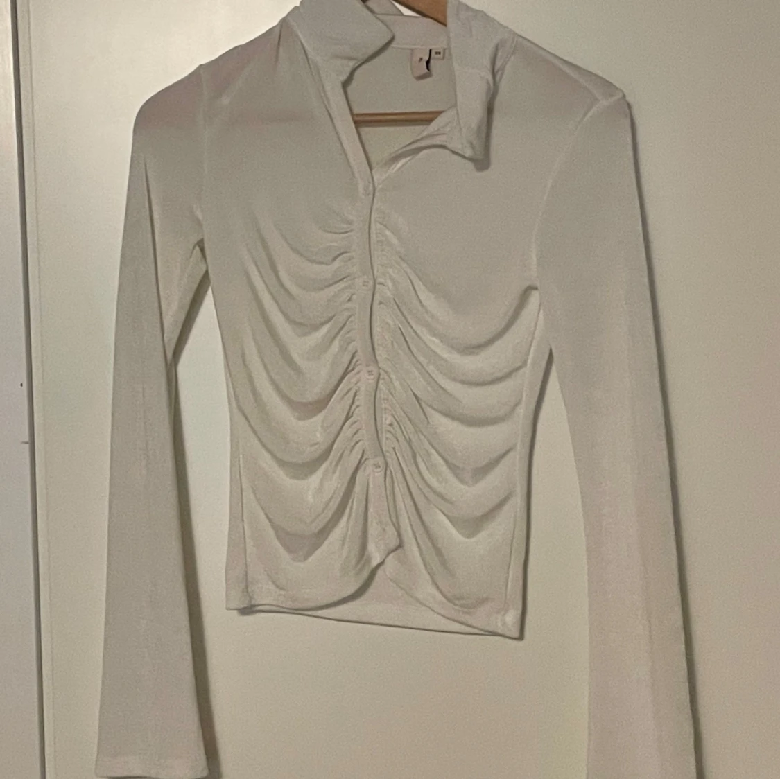 Vit Långärmad topp