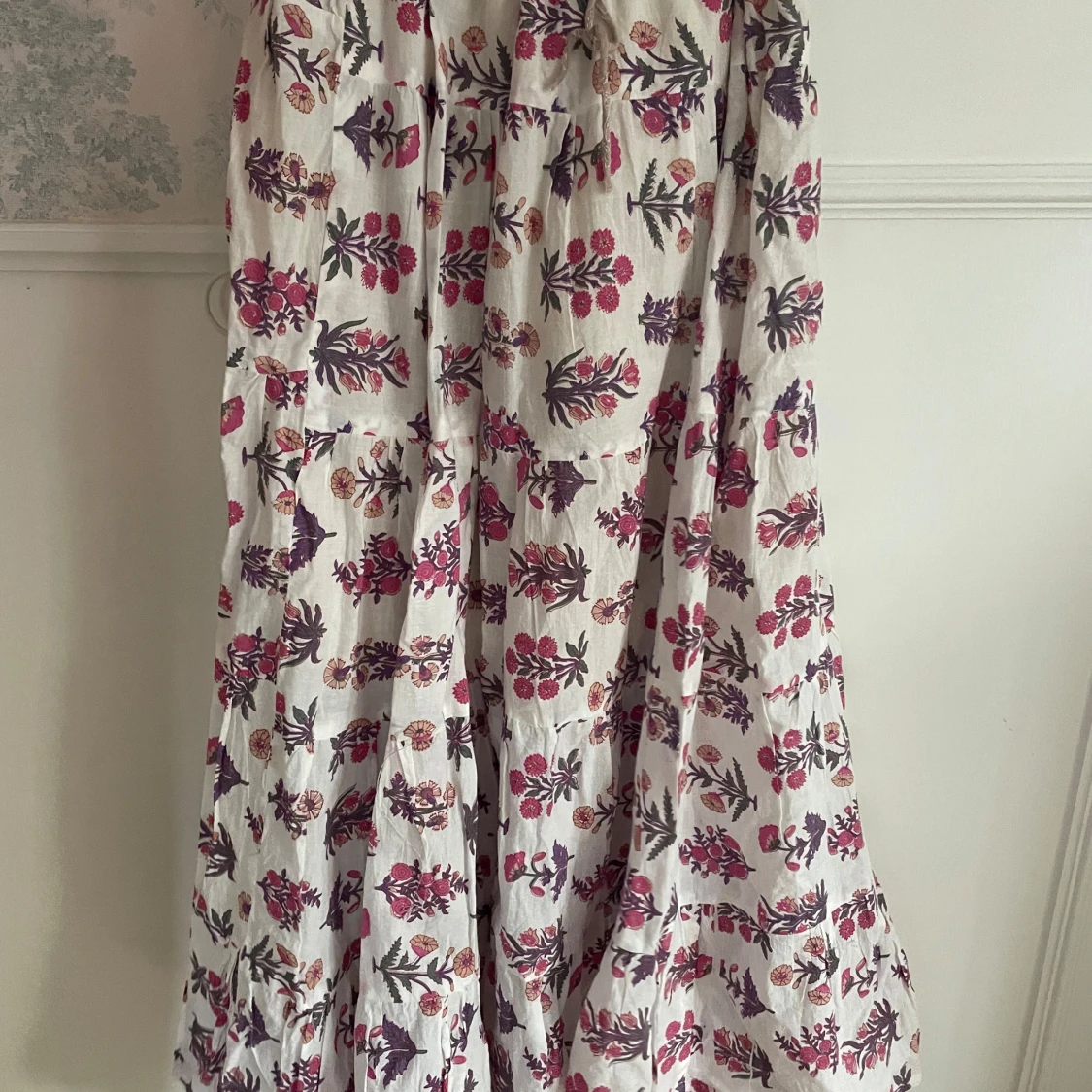 Blommig långkjol i bomull - 90