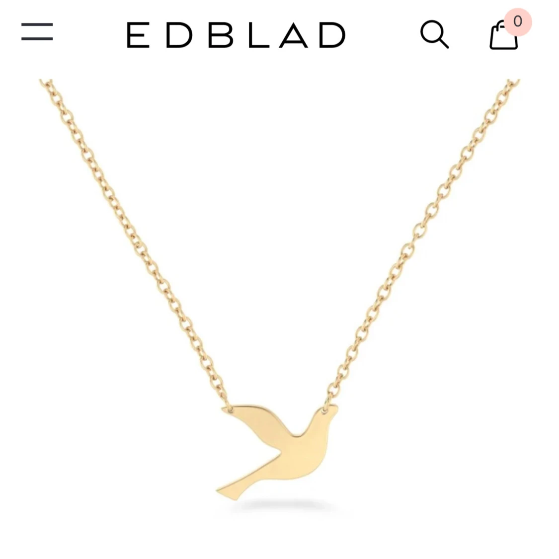 Guldhalsband med fågel från Edblad