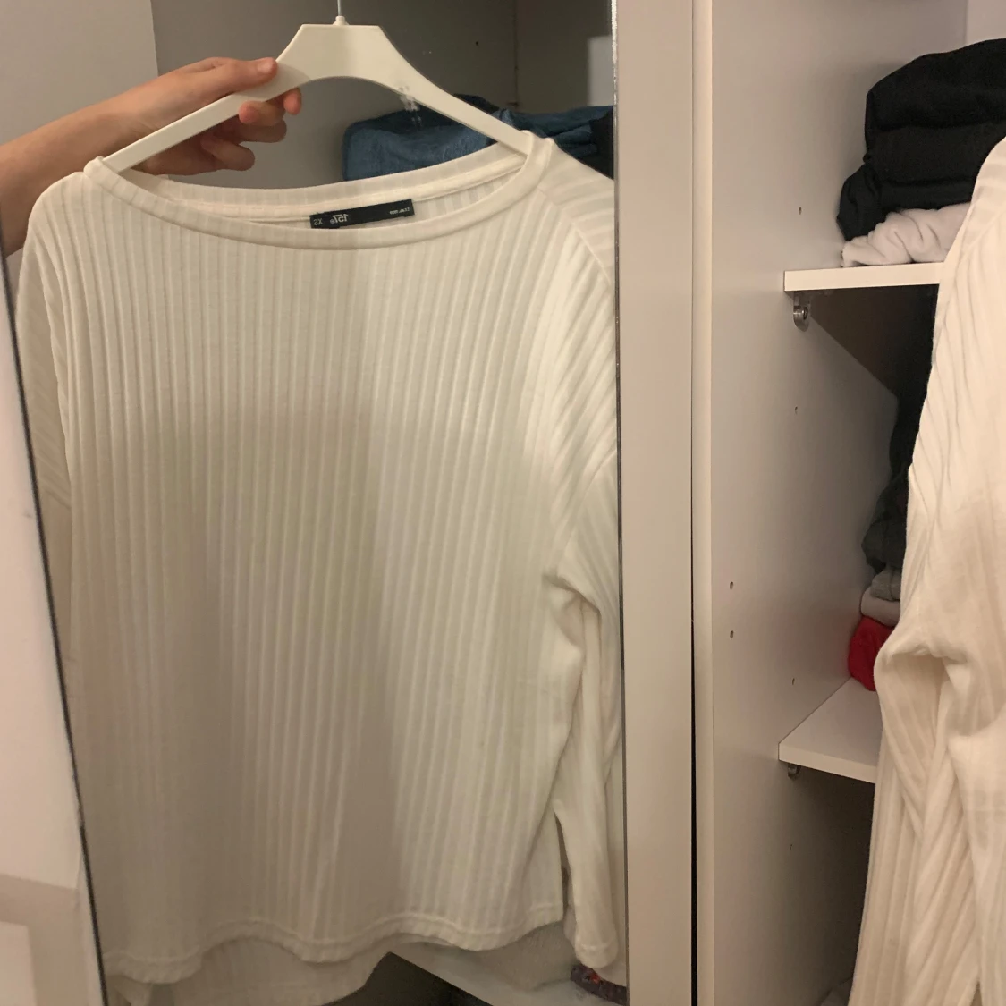 Vit ribbad tröja från Lager 157 - 91