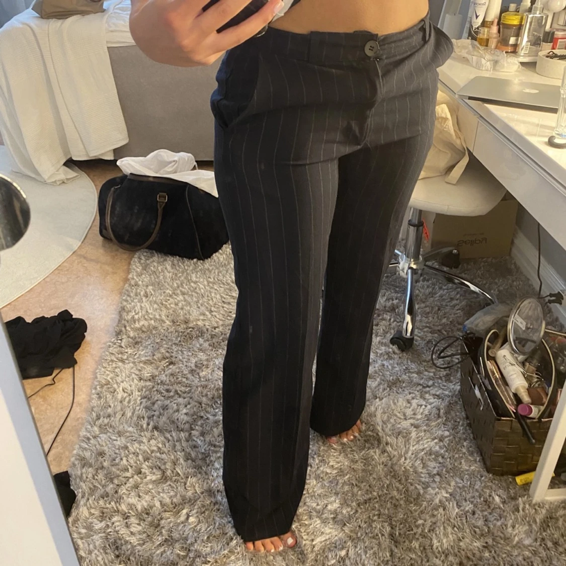 Randiga kostymbyxor  - 90