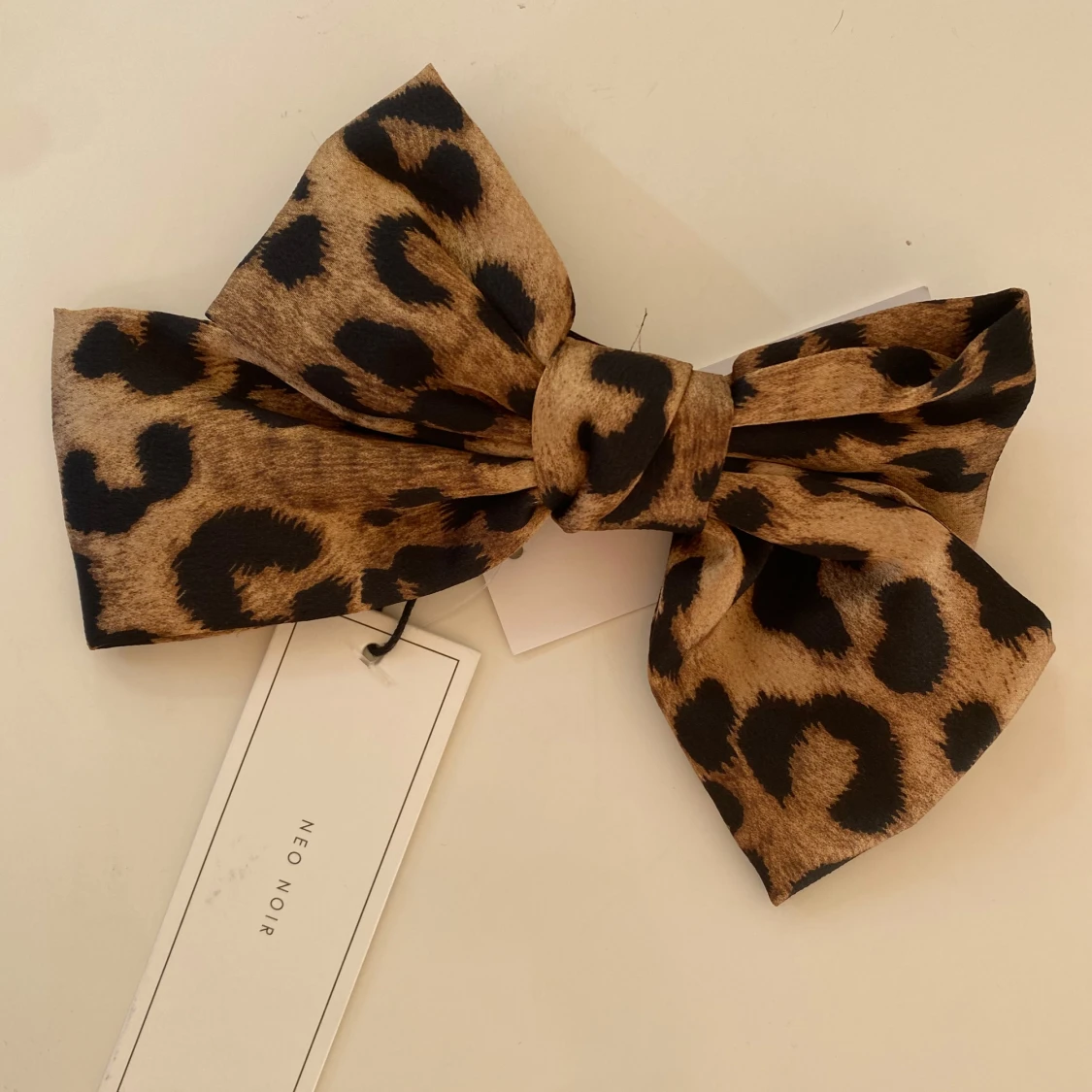 Leopard rosett hårklämma - 93