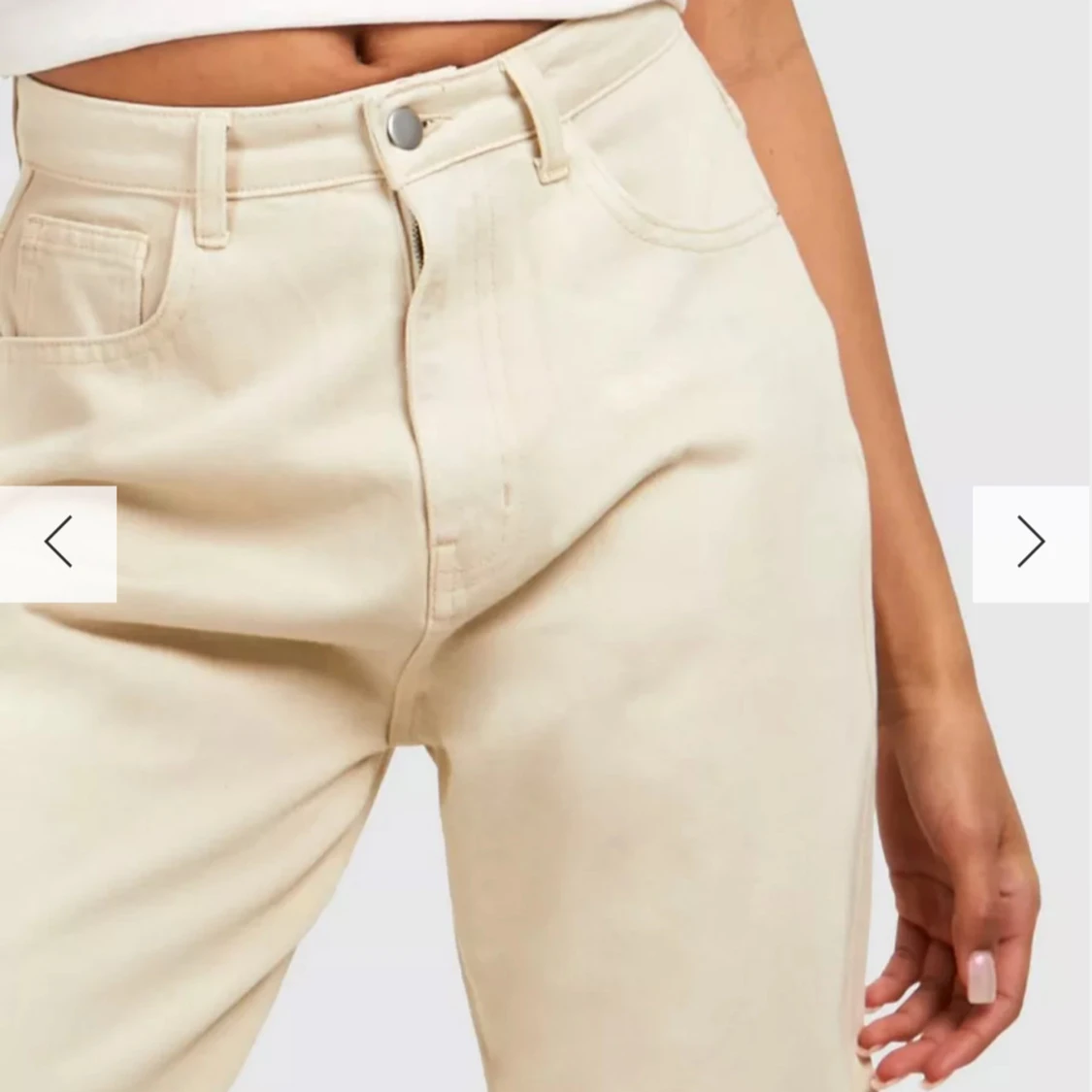 fina beiga jeans från hm - 1