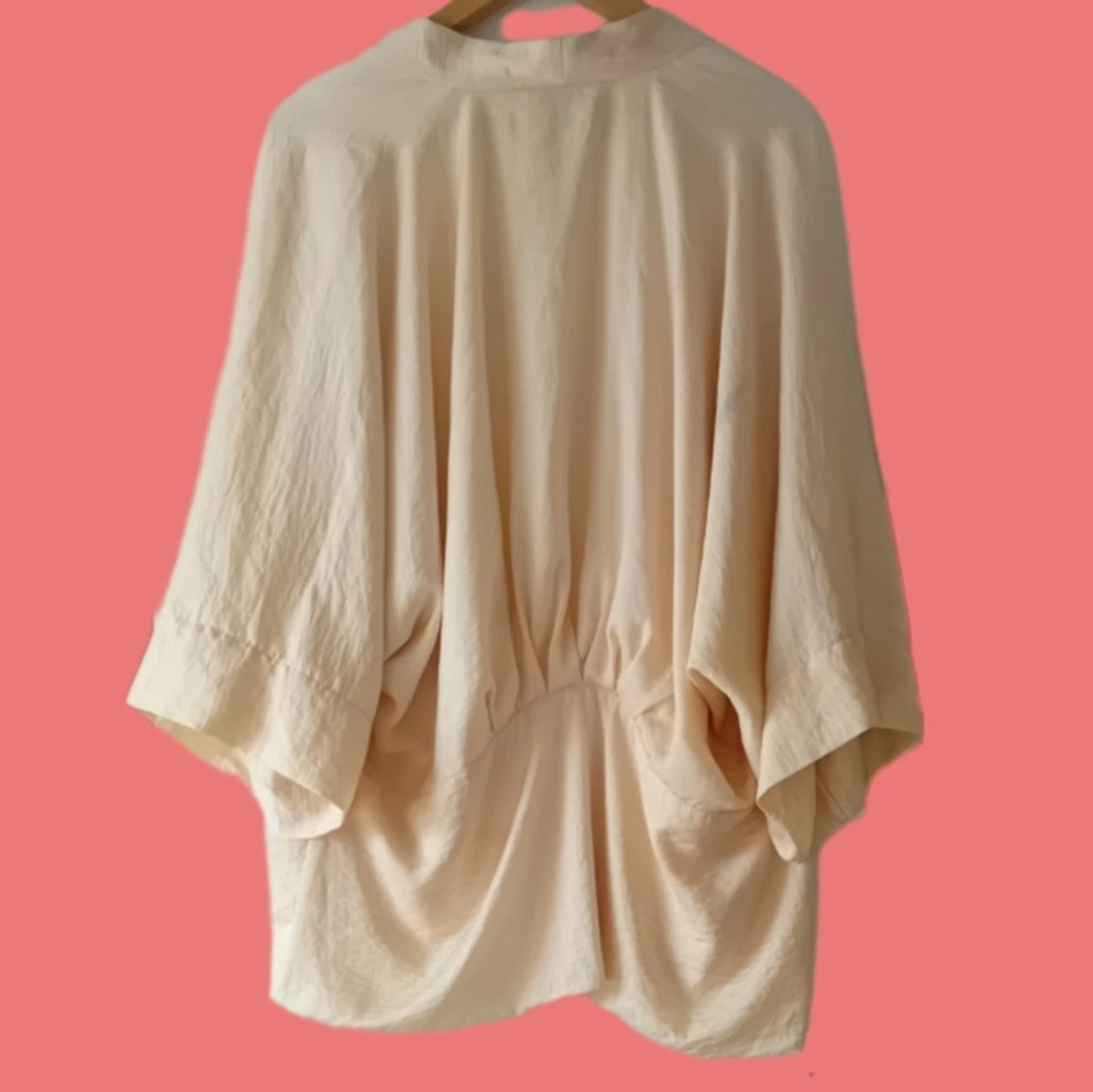 Creme färgad Blus kimono - 90