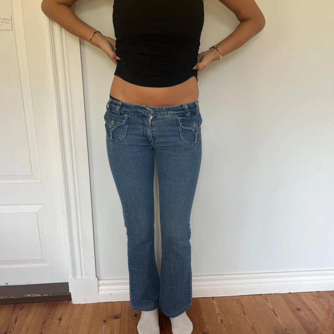 Lågmidjade vintage jeans  - 3