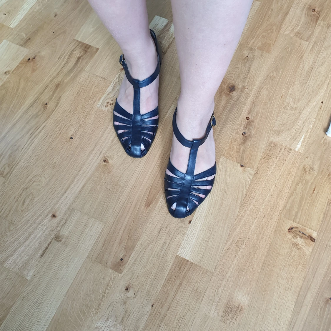 Vintage Läder klackar - 4