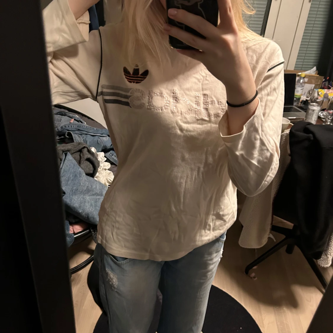 Långärmad adidaströja - 91