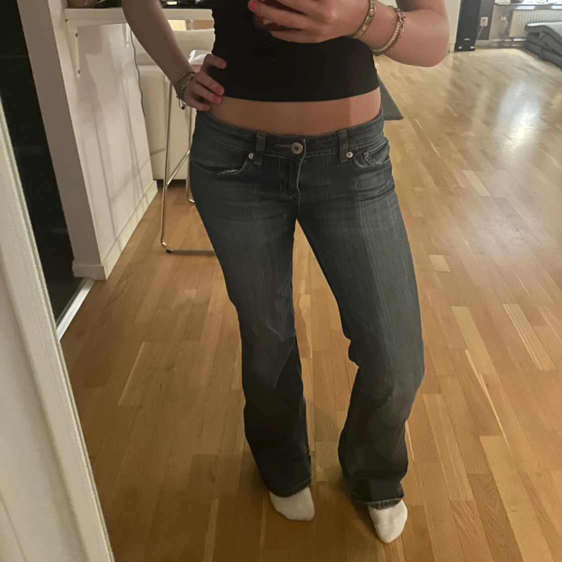 Lågmidjade bootcut jeans - 23