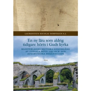 En ny lära som aldrig tidigare hörts i Guds kyrka : Klosterlasses kritiska genomgång av Uppsala möte 1593 och den Augsburgska bekännelsen (bok, danskt band) - Uppsala möte år 1593 var en milstolpe där Svenska kyrkan gick från att vara en del av den Katolska kyrkan med biskopen av Rom som överhuvud till att bli en evangelisk-luthersk nationalkyrka. I förordet till den första utgåvan av beslutet om Svenska kyrkans bekännelse distanserar sig författarna från det påvliga mörkret som behärskade kyrkan före Gustav Vasas tid och uttrycker sin tacksamhet över att det sanna evangeliet nu trätt fram i ljuset. Den Augsburgska bekännelsen som antogs vid Uppsala möte har en delvis annan ton och hävdar starkare kontinuiteten med den allmänneliga tron. Enligt bekännelsen är det bara några missbruk som behöver åtgärdas, i övrigt uttrycker den samma tro som kyrkan alltid bekänt sig till. Jesuitpatern Laurentius Nicolai Norvegus, mera känd som Klosterlasse, går i denna skrift igenom både beslutet på Uppsala möte och den Augsburgska bekännelsens artiklar och missbruksartiklar. Han återger innehållet och bemöter det på punkt efter punkt utifrån den tro som han menar alltid och överallt har bekänts i kyrkan, men nu har förvrängts av de nya bekännarna. Han använder all sin pedagogiska och teologiska kunskap för att förmedla den teologi som uttryckts vid konciliet i Trento (1545 1563) och argumenterar med hjälp av kyrkofäderna men framför allt genom utläggning av bibeltexter och med en stor mängd bibelhänvisningar. Hans ståndpunkt är att Uppsala möte och Augsburgska bekännelsen inte står för kontinuitet utan för en brytning med den tro som en gång fördes till landet av Ansgar och kyrkans övriga missionärer och helgon. Denna skrift, som under lång tid bara var känd som en post i en litteraturförteckning av jesuitiska skrifter, hittades på 1930-talet i ett polskt bibliotek. Den är nu för första gången tillgänglig på svenska och över huvud taget på något modernt språk och utgör ännu en pusselbit för att förstå tankegångarna och händelseutvecklingen under 1500-talets senare del.    Format Danskt band   Omfång 288 sidor   Språk Svenska   Förlag Artos &amp; Norma Bokförlag   Utgivningsdatum 2021-10-04   Medverkande Henrik Lindeskog   Medverkande Magnus Åkerlund   ISBN 9789177771654  
