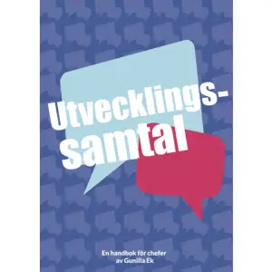 Det här är en praktisk handbok i hur du håller utvecklingssamtal med dina medarbetare. Du får enkla mallar att följa och ett helt smörgåsbord med verktyg, frågor och tips, där du väljer det just du behöver i din verksamhet. Bokens fokus ligger på utvecklingssamtalet. Du får också tips om hur du bedömer medarbetarnas kompetens, hur du genomför krissamtal, och hur du följer upp arbetet under året. Boken riktar sig till chefer på olika nivåer. Det spelar ingen roll om arbetsgivaren är stor eller liten, om det är ett privat företag, en organisation, kommun, region eller en statlig verksamhet. Alla ledare behöver avsätta tid för samtal med sina medarbetare, så att de utvecklas och mår bra. Innehållsförteckning Motivation och trygghet i arbetslivet Medarbetarprocessen Styrning och förändring Skärpt lagstiftning Årsschema Kompetensbedömningar Bedömningskriterier Bedömningsnivåer Att framföra bedömningar Utvecklingssamtal Före utvecklingssamtalet Under utvecklingssamtalet Utvecklingssamtalets punkter Krissamtal Före krissamtalet Under och efter krissamtal Lönesamtal Uppföljningssamtal Chefens olika utmaningar Återkoppling i vardagen Om författaren Efter 30 års erfarenhet av personalfrågor bestämde hon sig. Det hade blivit dags att samla tankarna om hur viktig den kontinuerliga kontakten mellan medarbetare och chef är i det dagliga arbetet. Resultatet blev boken Utvecklingssamtal – en handbok för chefer. Den handlar givetvis om tips och råd inför utvecklingssamtalen, men en del ledarskapsråd har också smugit sig in mellan raderna. Gunilla är övertygad om att utvecklingssamtal – om de används rätt – är grunden för att skapa en givande relation mellan chef och medarbetare. Efter utvecklingssamtalet ska de båda parterna kunna kommunicera på ett tydligt och ledigt sätt under alla årets 200 arbetsdagar. Recensioner 