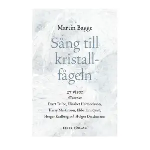 Martin Bagge, visartist, kompositör och musikforskare, har tonsatt poesi i över 40 års tid. Många av hans kompositioner för kör finns sedan tidigare förlagda. I denna bok presenteras ett urval tonsättningar till texter av Harry Martinson, Ebba Lindqvist, Herger Karlberg och Holger Drachmann. Sex okända dikter av Evert Taube har fått musikalisk dräkt, liksom tre dikter från Bagges samarbete med poeten Elisabet Hermodsson. De flesta visorna och sångerna har försetts med utarbetade arrangemang för gitarr och piano. Martin Bagge (född 1958) är mest bekant som uttolkare av Carl Michael Bellmans visor, men han har också letat sig tillbaka till 1600-talet, där han i större forskningsprojekt rekonstruerat visor av Lasse Lucidor, Lars Wivallius och Johan Runius. Tillsammans med litteraturvetaren David Anthin har Bagge under flera somrar genomfört en spektakulär musikalisk-poetisk seglats i Evert Taubes kölvatten. De båda är också redaktörer för visantologin »En svensk visbok«, som gavs ut i Svenska Akademiens klassikerserie 2021. Martin Bagge är ordförande i Svenska Visakademien, tilldelades Svenska Vispriset 2010 och utsågs till hedersdoktor vid Göteborgs Universitet 2019.    Format Inbunden   Omfång 100 sidor   Språk Svenska   Förlag Bo Ejeby Förlag   Utgivningsdatum 2023-09-01   ISBN 9789188693235  