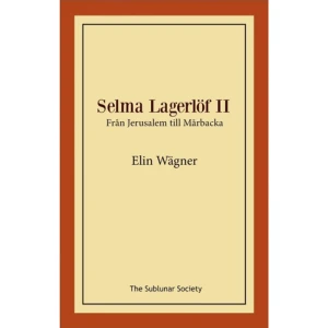 Selma Lagerlöf II : från Jerusalem till Mårbacka (häftad) - Kort efter Selma Lagerlöfs bortgång 1940 blev Elin Wägner kontaktad av Bonniers, som efterfrågade ett bidrag till ett minnesalbum över Lagerlöf. I stället för en kortare text kom bidraget att utvecklas till en storslagen livsteckning i två volymer. Recensionerna blev översvallande och i Dagens Nyheter kunde man läsa följande: ”Det finns de biografier som är skrivna med litterär begåvning, men saknar saklighet; det finns de som har saklighet, men saknar litterär begåvning. I denna bok finns båda dessa ting i rikt mått.” Det var också i mångt och mycket tack vare hennes biografi som Wägner kom att erbjudas en plats i Svenska Akademien, dit endast en kvinna före henne fått tillträde, nämligen den person vars liv hon hade nedtecknat.    Format Häftad   Omfång 308 sidor   Språk Svenska   Förlag The Sublunar Society   Utgivningsdatum 2020-04-25   ISBN 9789188999795  