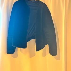 Svart pälsjacka från Divided - Säljer en supermjuk och stilren svart pälsjacka från  HM. Perfekt för att hålla sig varm och snygg under kyliga dagar. Jackan har en enkel design med hakar för stängning och är i mycket bra skick. Passar perfekt till både vardag och fest!