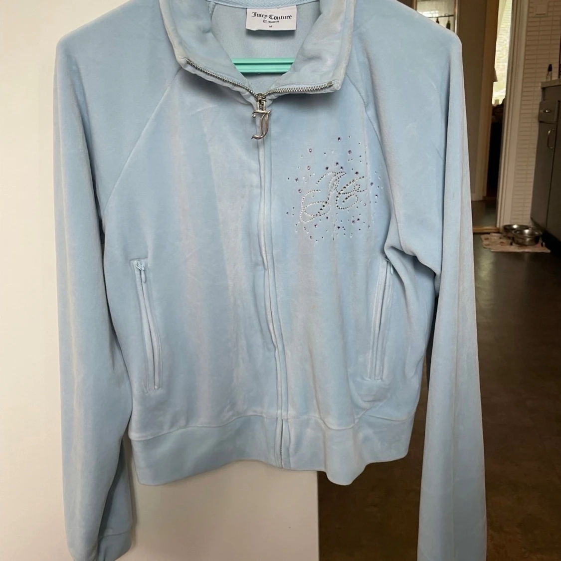 Ljusblå velourjacka från Juicy Couture