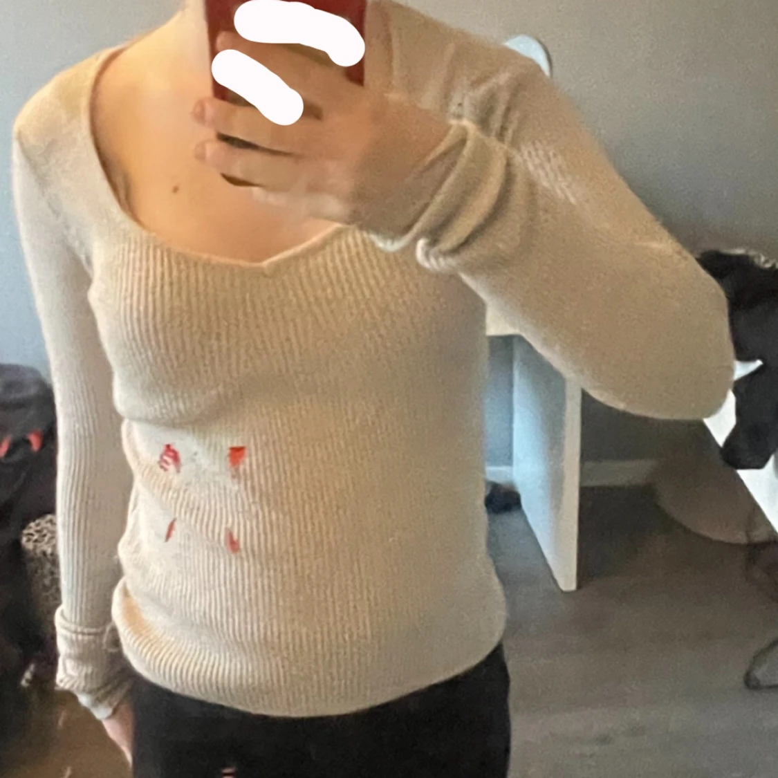 Vit fin tröja - 91