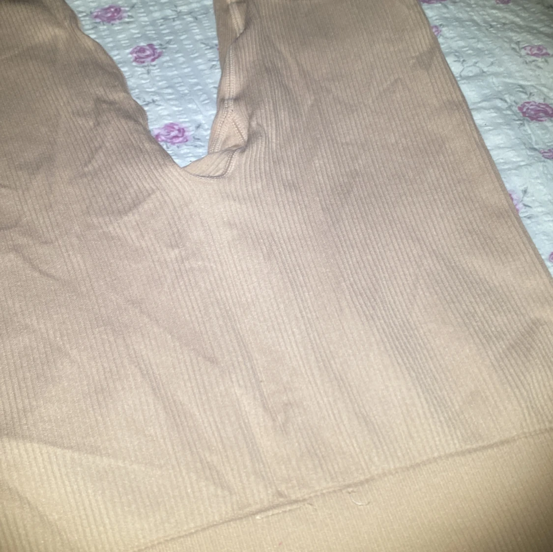 Beigea träningsleggings - 4