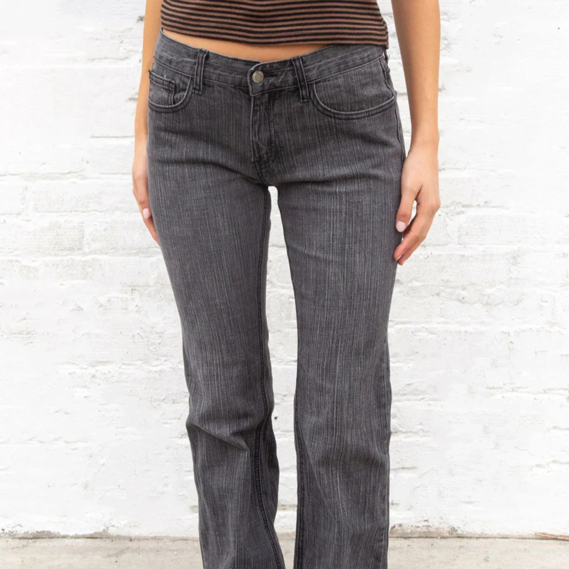 Grå bootcut jeans - 1