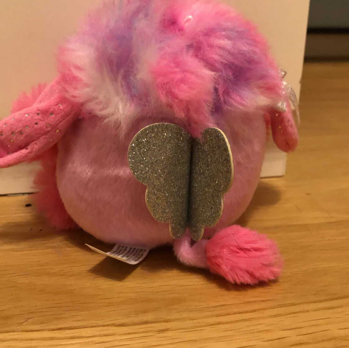 Rosa enhörningsmjukisdjur med glitterdetaljer - 1