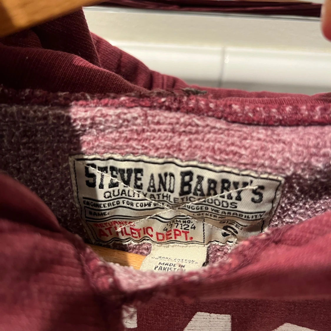 Vinröd vintage hoodie  - 90