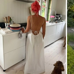 Breezy Dress White Djerf Avenue  - Oanvänt klänning köpt på djerf avenue sample sale. Säljer för att den är för lång för mig🥰 Ny pris 1500