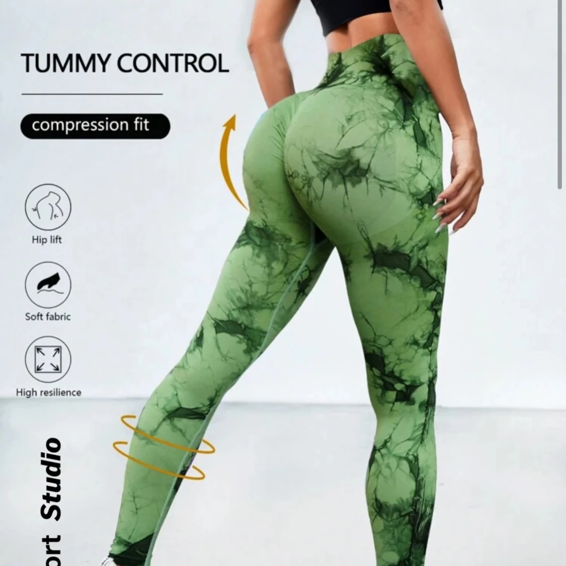 Gröna leggings med mönster