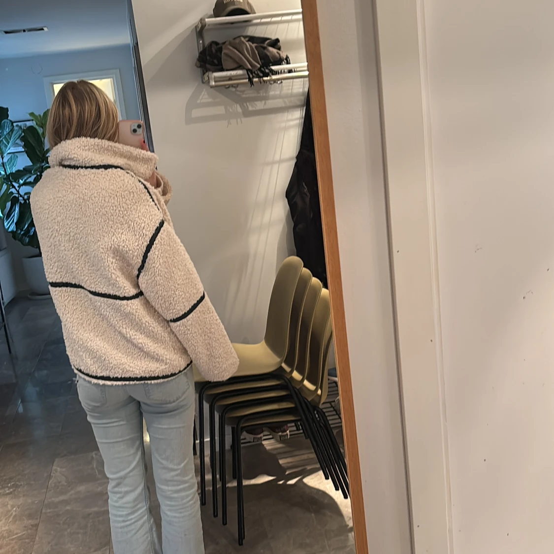 Vit Teddy jacka  - 3