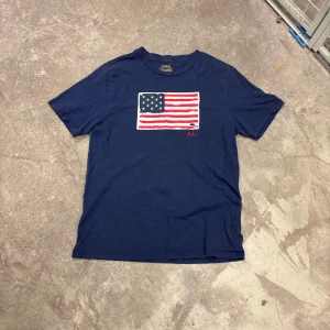 Vintage Ralph Lauren T-Shirt Tshirt Tröja USA Flagga Blå - Mycket bra skick