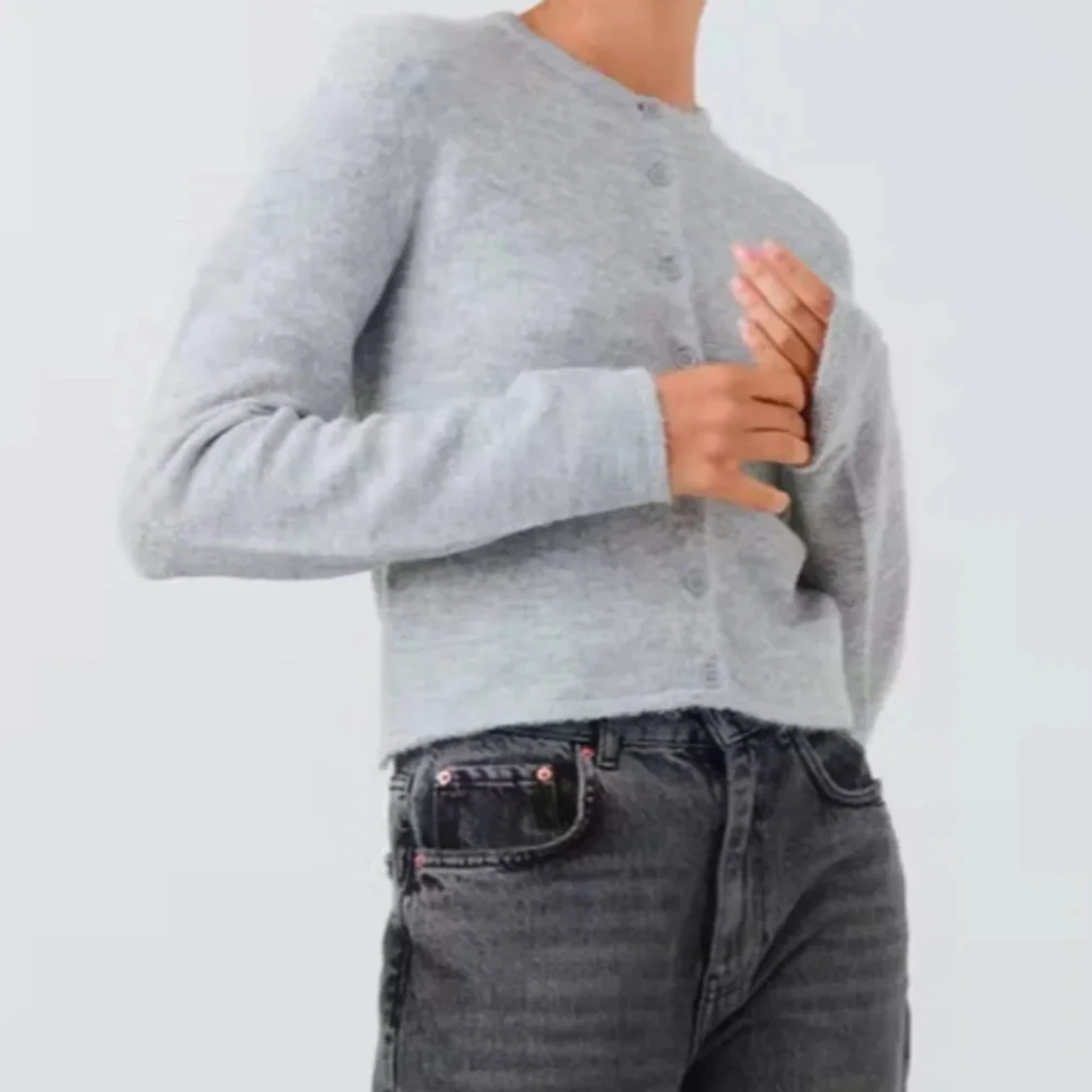 Grå kofta från Gina 