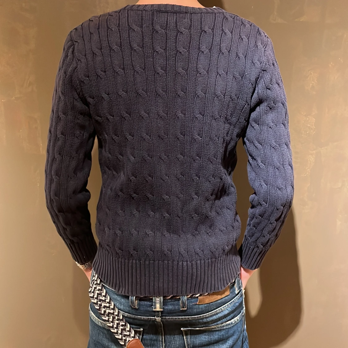 Mörkblå stickad tröja från Polo Ralph Lauren - 1